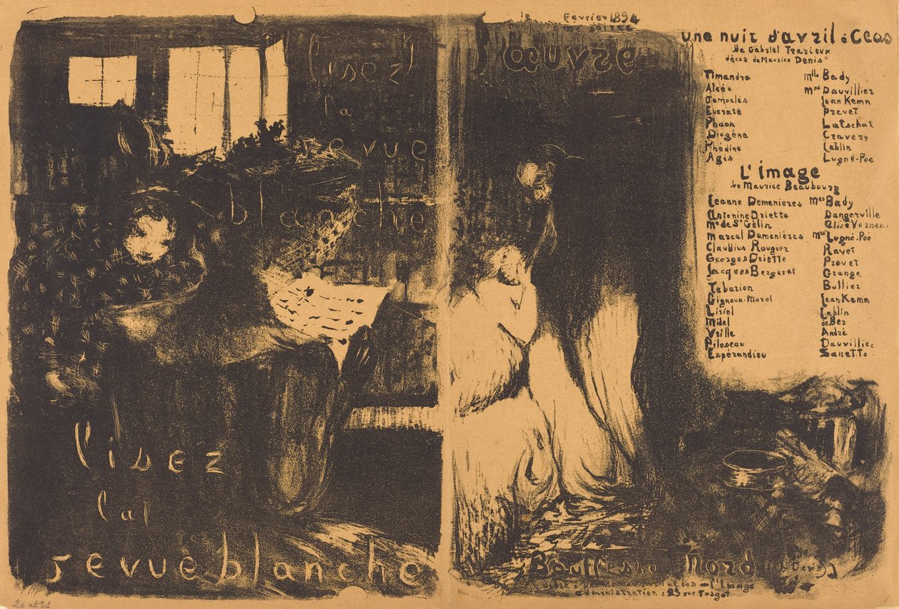 Lisez la revue blanche; Eine Nacht im April Ceos, Das Bild de Edouard Vuillard