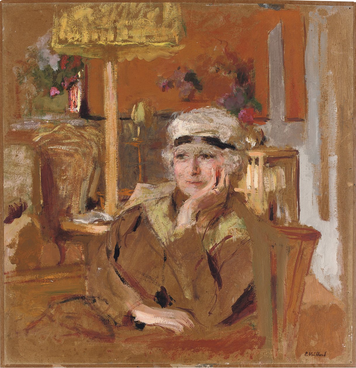 Lucy Hessel em uma fita de veludo preto, c.1921-25 de Edouard Vuillard