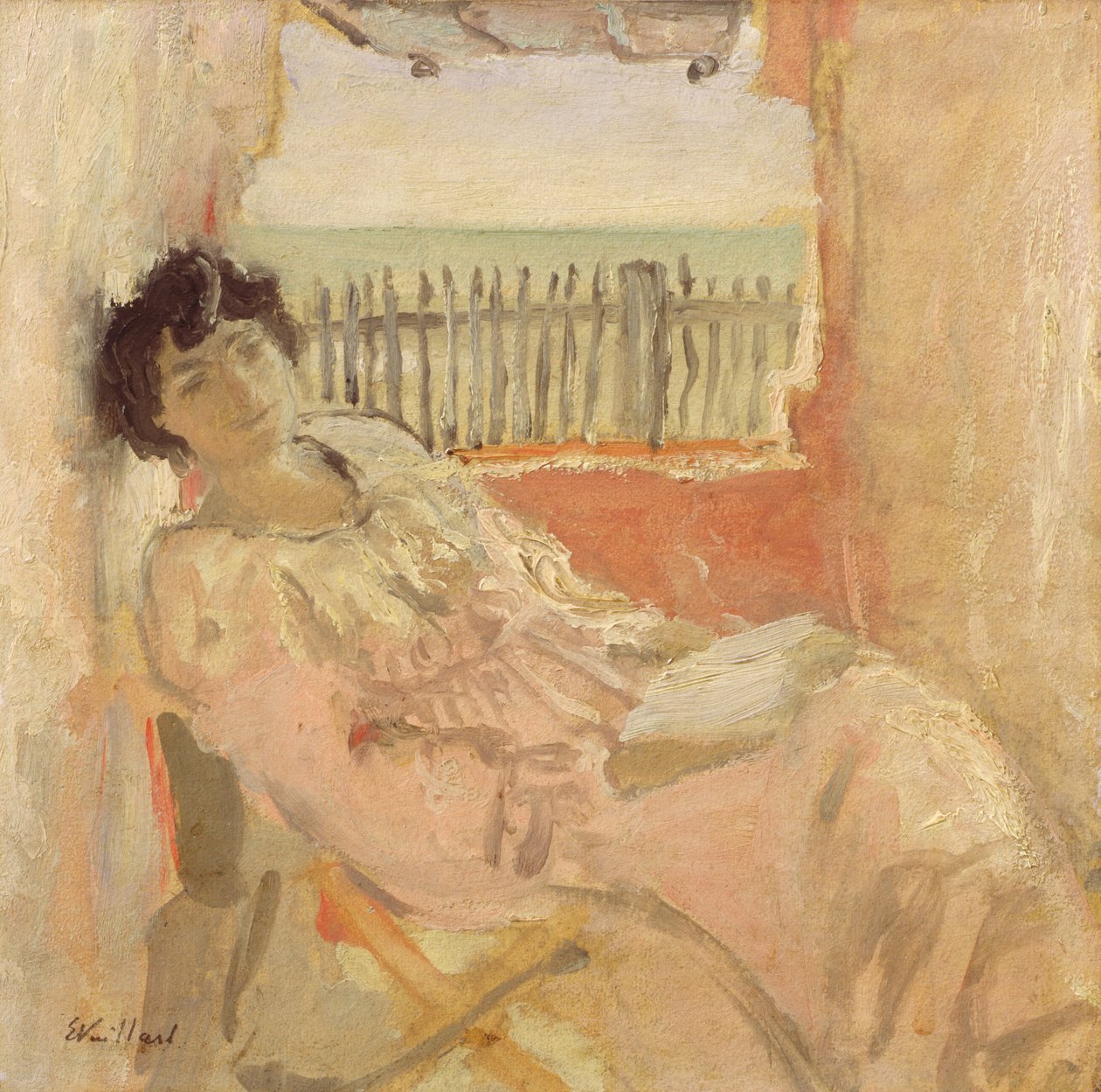 Madame Hessel à beira-mar, 1904 (óleo sobre papelão) de Edouard Vuillard