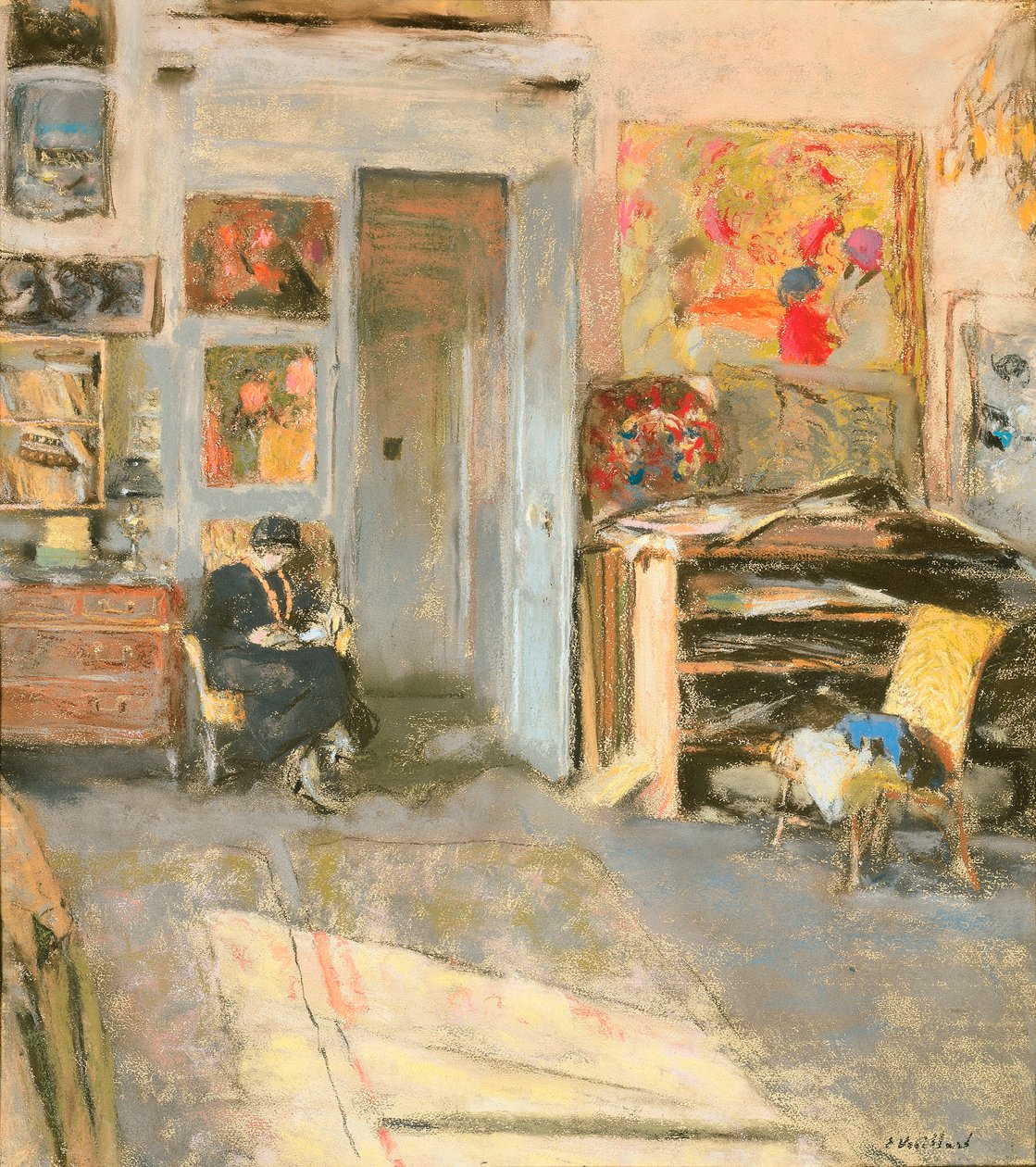 Madame Josse Hessel no estúdio de Vuillard, 1915 de Edouard Vuillard