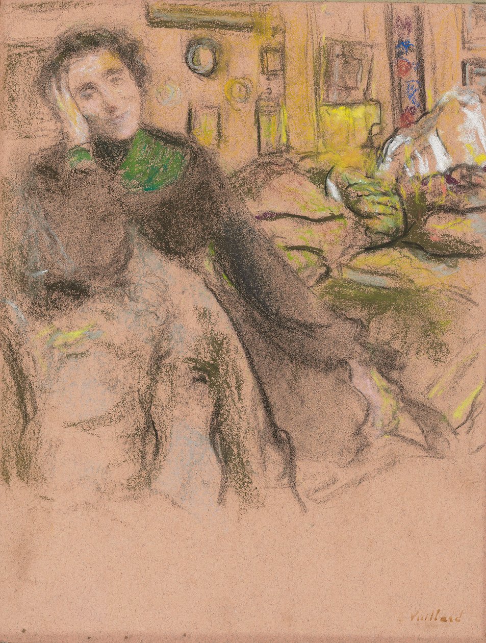 Madame Juliette Weil, estudo III, 1927-1928 de Edouard Vuillard