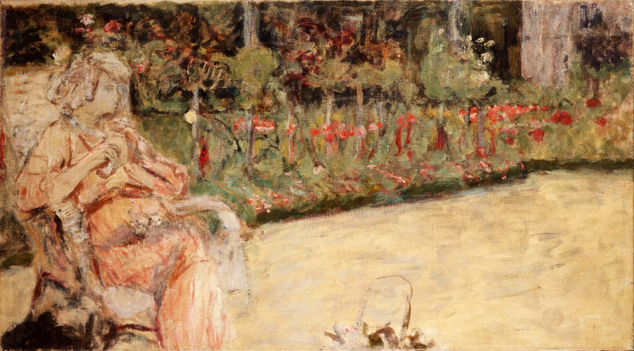 Senhora Hessel no jardim de Cézanne em Vaucresson, c.1920 de Edouard Vuillard