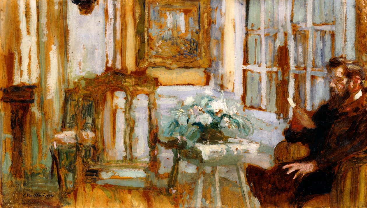 Monsieur Arthur Fontaine em sua sala de estar, 1904 de Edouard Vuillard