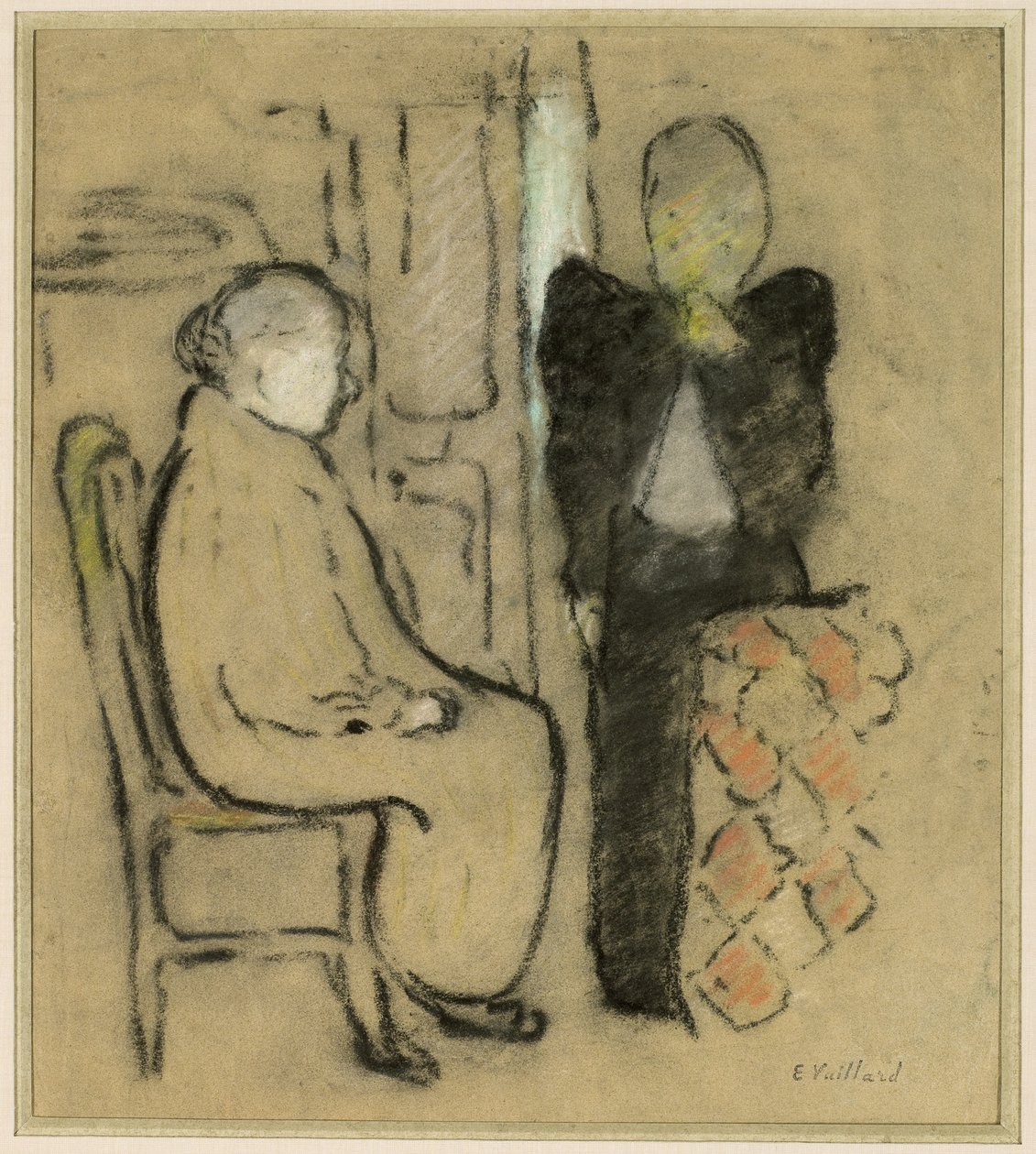Mãe e Filha, c.1892 de Edouard Vuillard