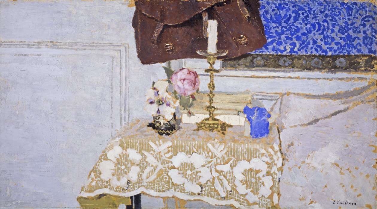 Natureza-morta com castiçal de Edouard Vuillard