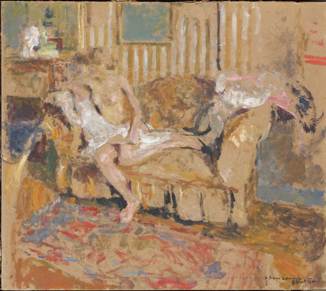 Nu no Salão Listrado, c. 1905. de Edouard Vuillard