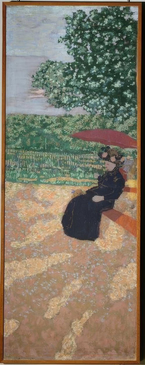Parque em Paris: Woman in black de Edouard Vuillard