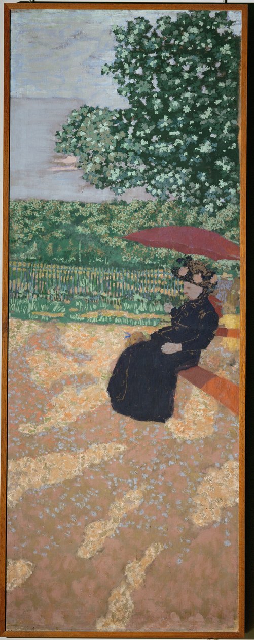 Parque em Paris: Senhora de preto de Edouard Vuillard