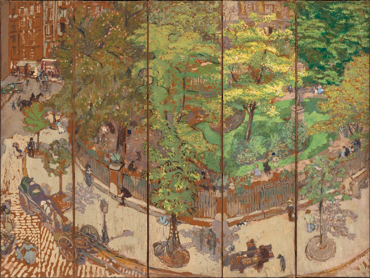 Coloque Vintimille, 1911 (tela de cinco painéis, destemper em papel colocado na tela) de Edouard Vuillard