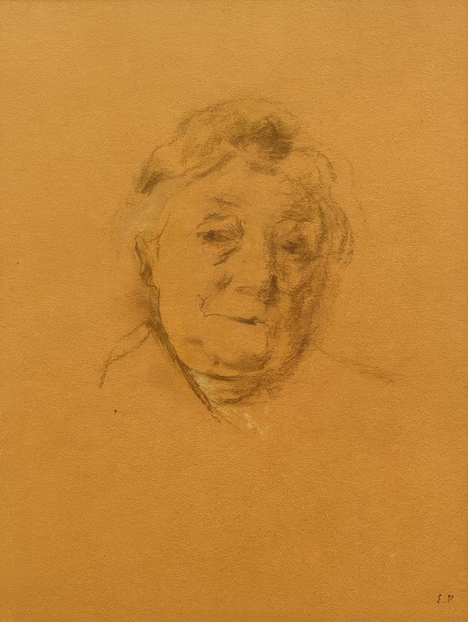 Retrato de Madame Bénard pela frente de Edouard Vuillard
