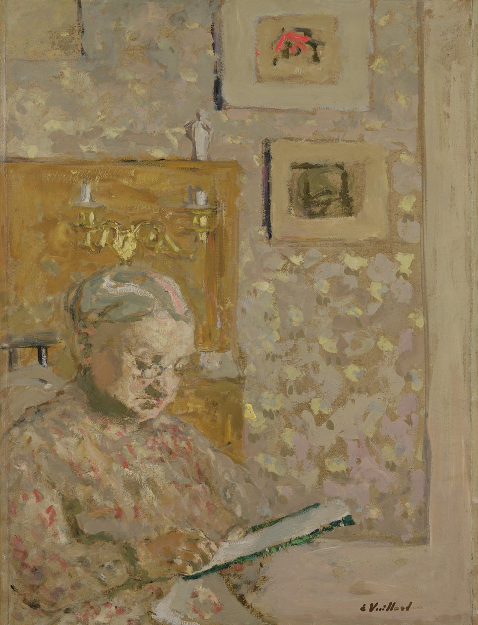 Retrato da Madame Vuillard, a Mãe dos Artistas, c.1910 de Edouard Vuillard