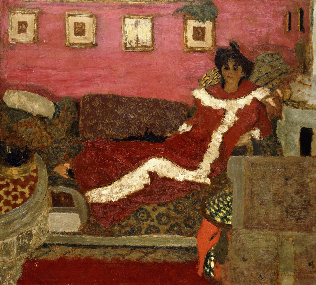 Retrato de Madame Delierre em uma Sinfonia de Vermelho, c.1905 de Edouard Vuillard