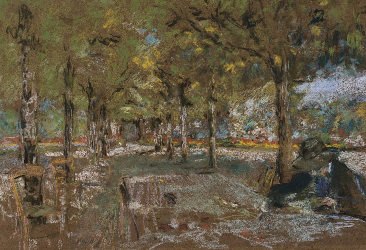 Leitura sob as árvores em Amfreville, c.1906 de Edouard Vuillard