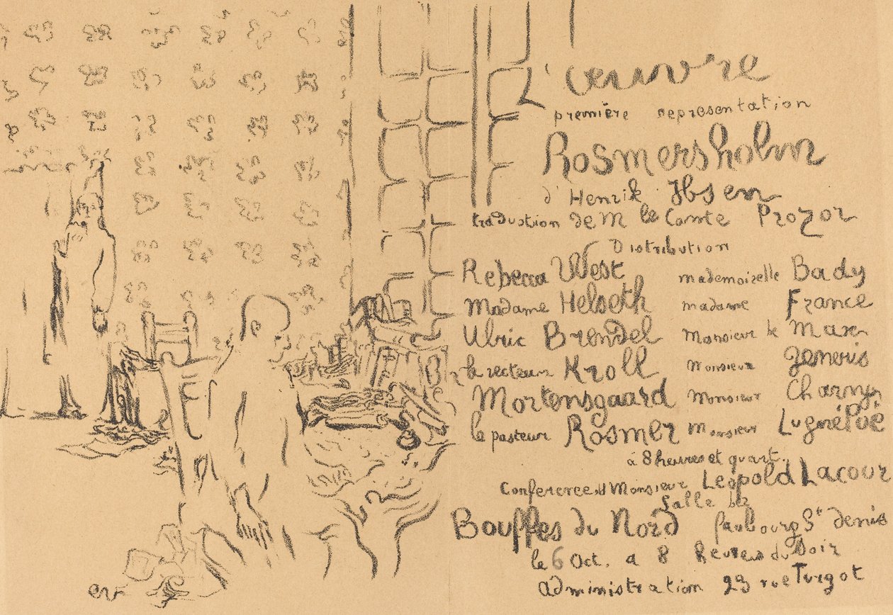 Rosmersholm, 1893. de Edouard Vuillard