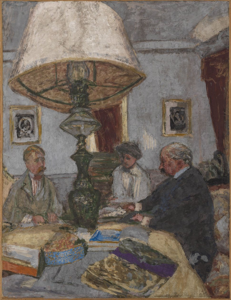 Sob o grande candeeiro em Saint-Jacut de Edouard Vuillard
