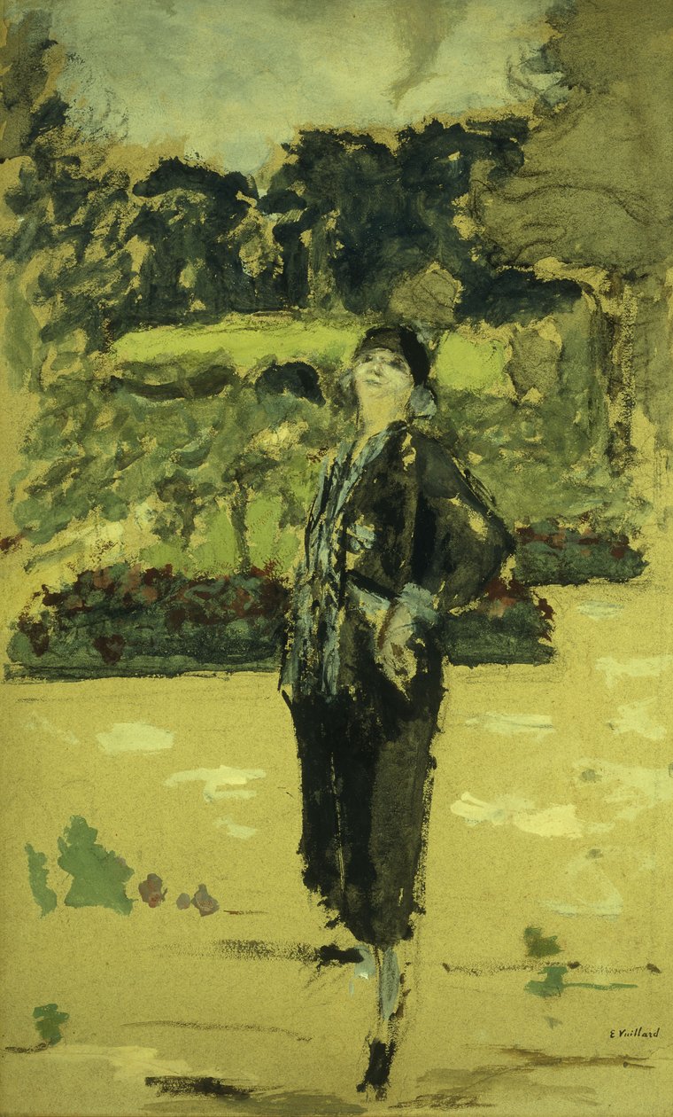 O vestido preto; O vestido preto, 1920 de Edouard Vuillard