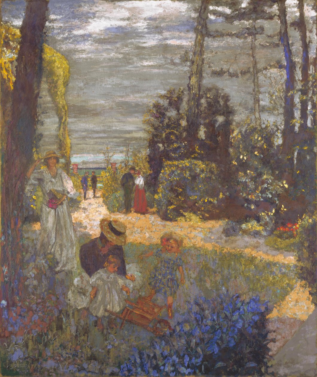 O terraço em Vasouy, o jardim, 1901 de Edouard Vuillard