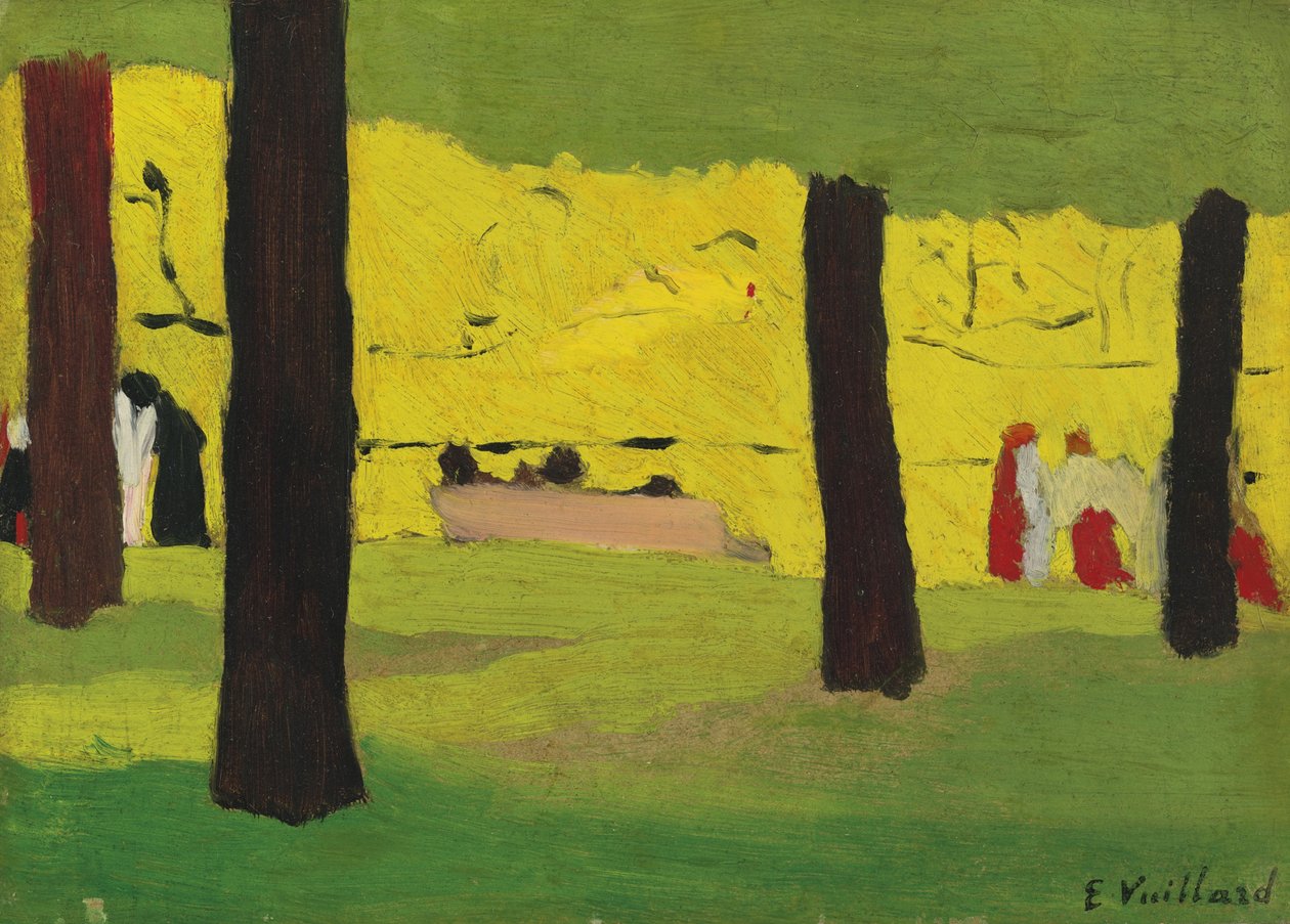O banco rosa, c. 1890 de Edouard Vuillard