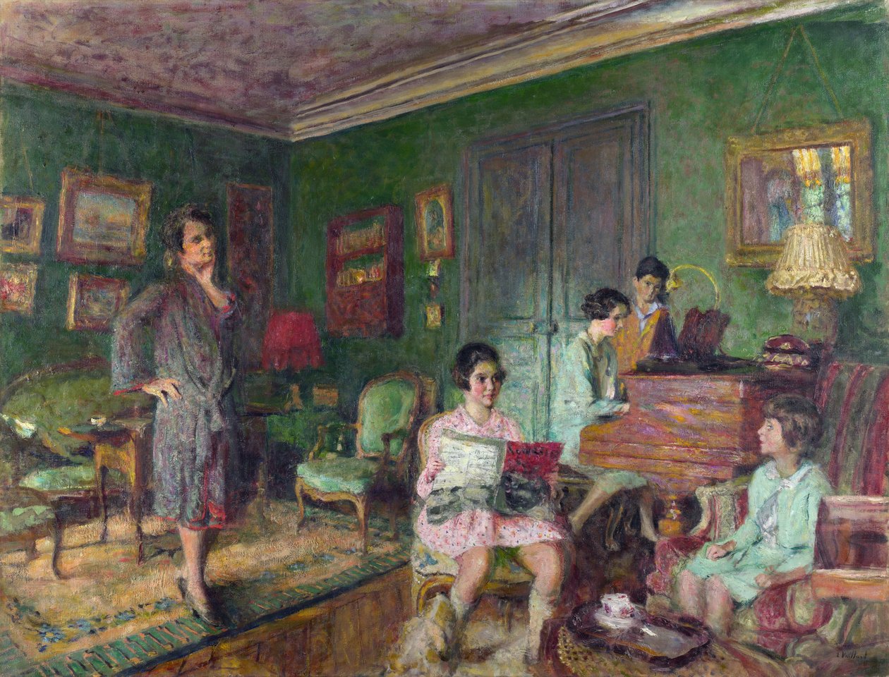 Vuillard, edouard (1868-1940) Madame Andre Wormser and her Children Oil on canvas 1927 National Gallery, London 89,2x116,5 de Edouard Vuillard