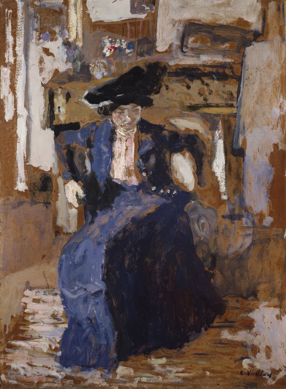 Mulher de azul de Edouard Vuillard