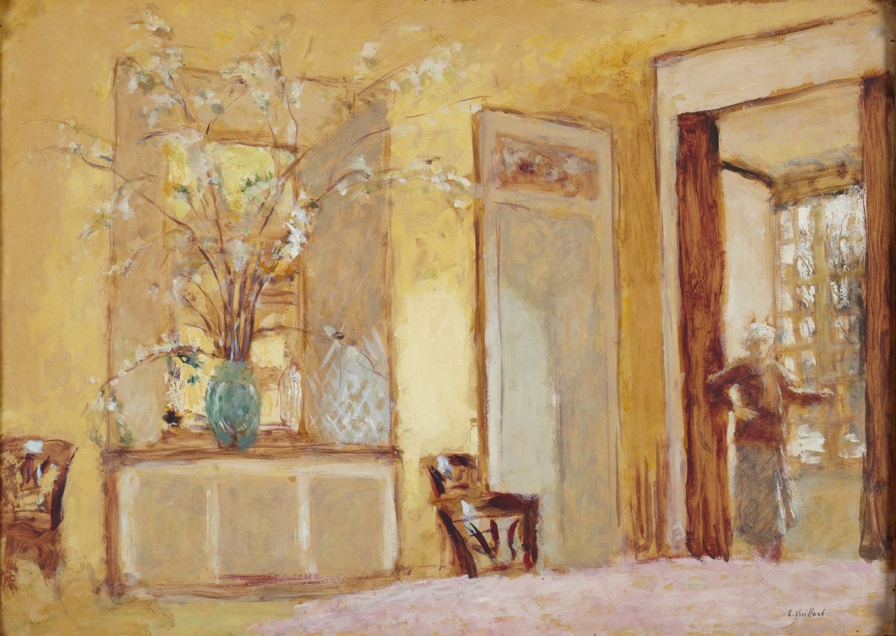 Mulher num interior, Madame Hessel em Les Clayes de Edouard Vuillard