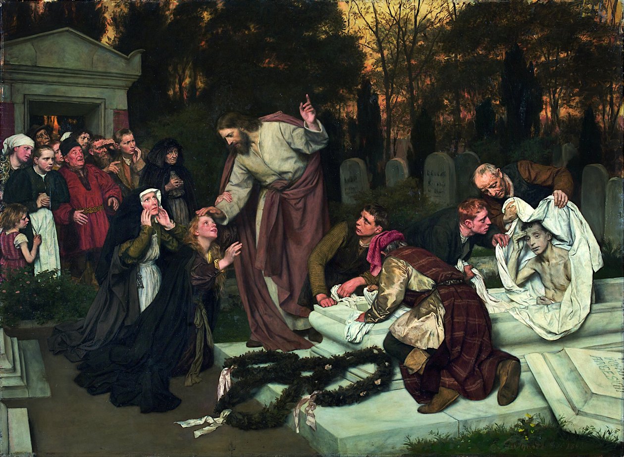 O levantamento de Lázaro de Eduard Karl Franz von Gebhardt