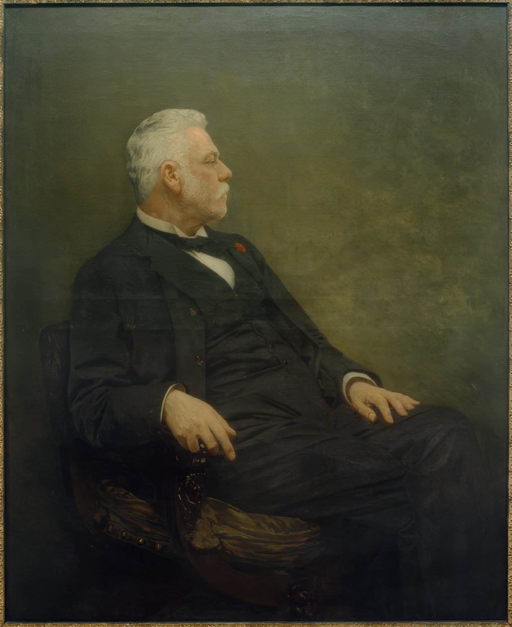 Retrato de Heinrich von Liebieg, por volta de 1900 de Eduard Charlemont
