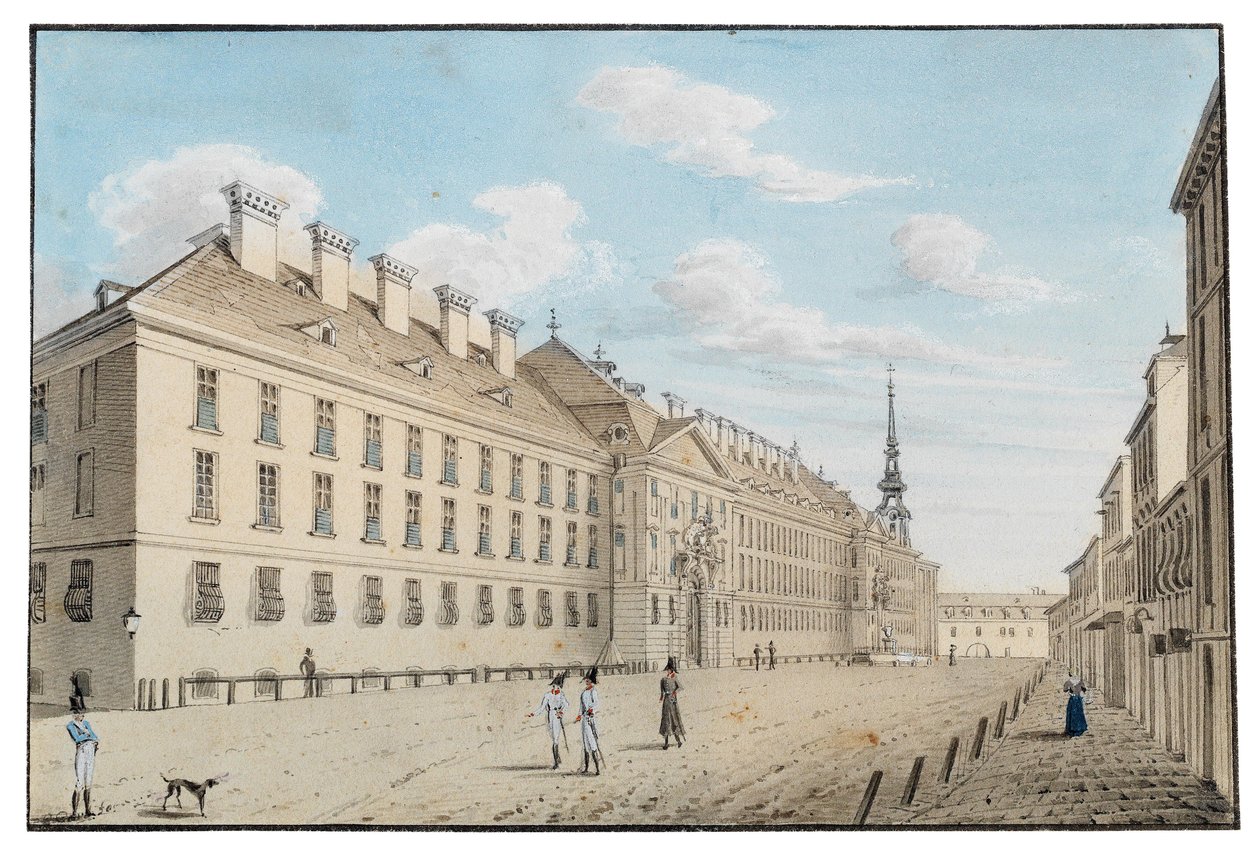 A Abadia de Savoy em LaimgrubenInglês: Fundação Savoy construindo a Noble Academy em Laimgruben de Eduard Gurk