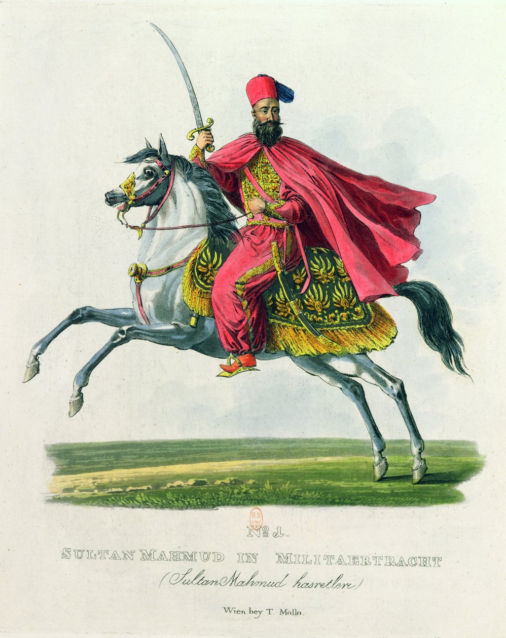 Sultão Mahmud II (1785-1839) 1829 de Eduard Gurk