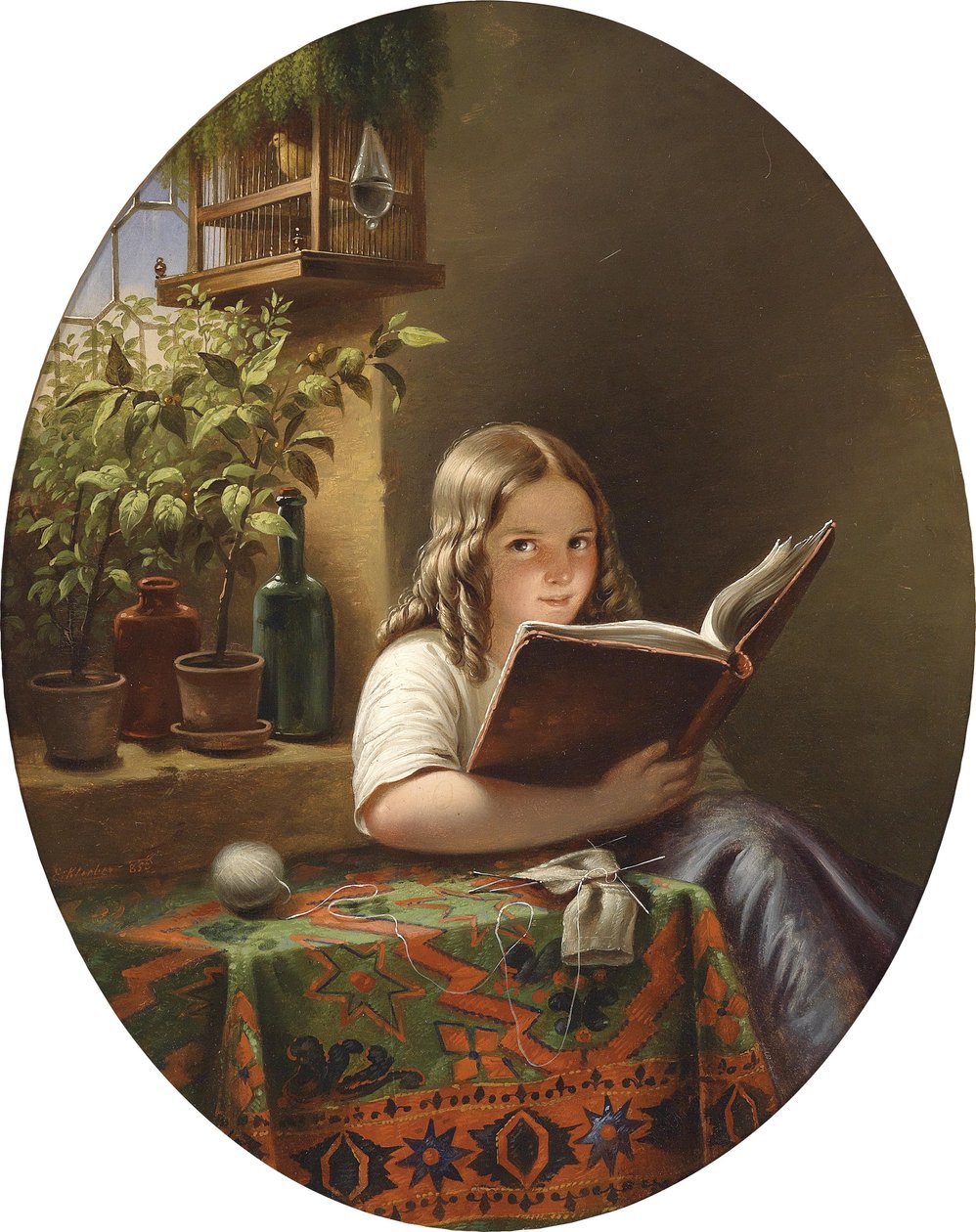 Menina de leitura de Eduard Klieber