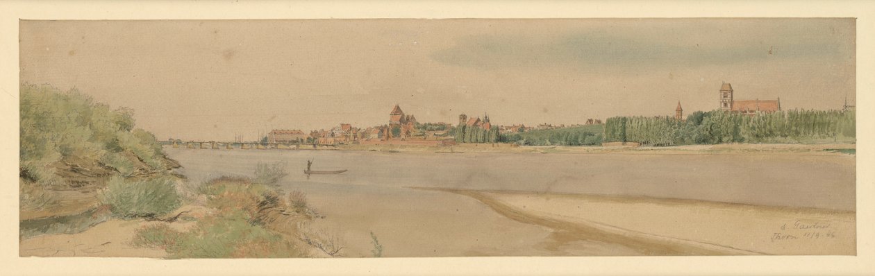 Vista de Thorn com o Vístula de Eduard Gaertner