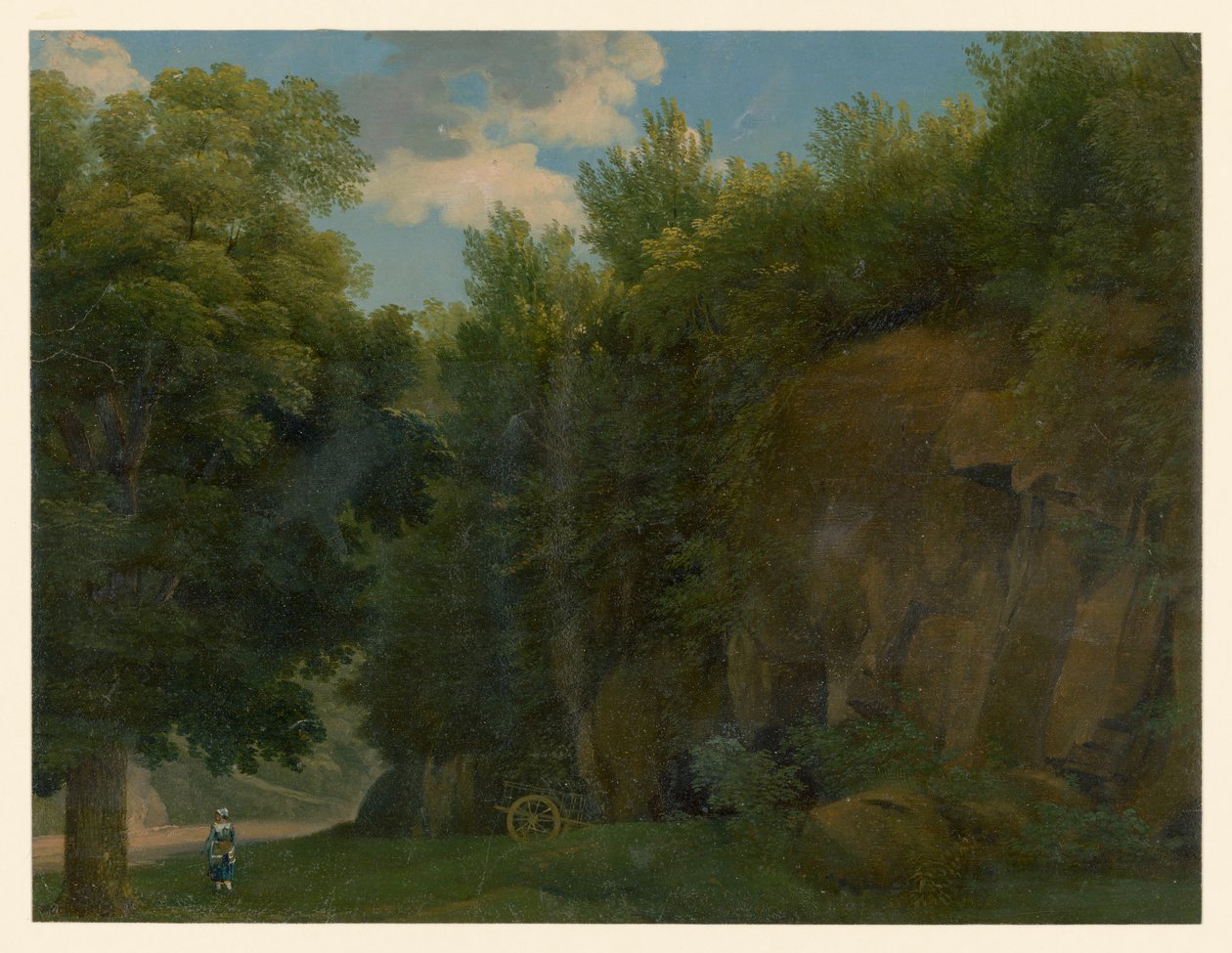 Formação rochosa arborizada de Eduard Gaertner