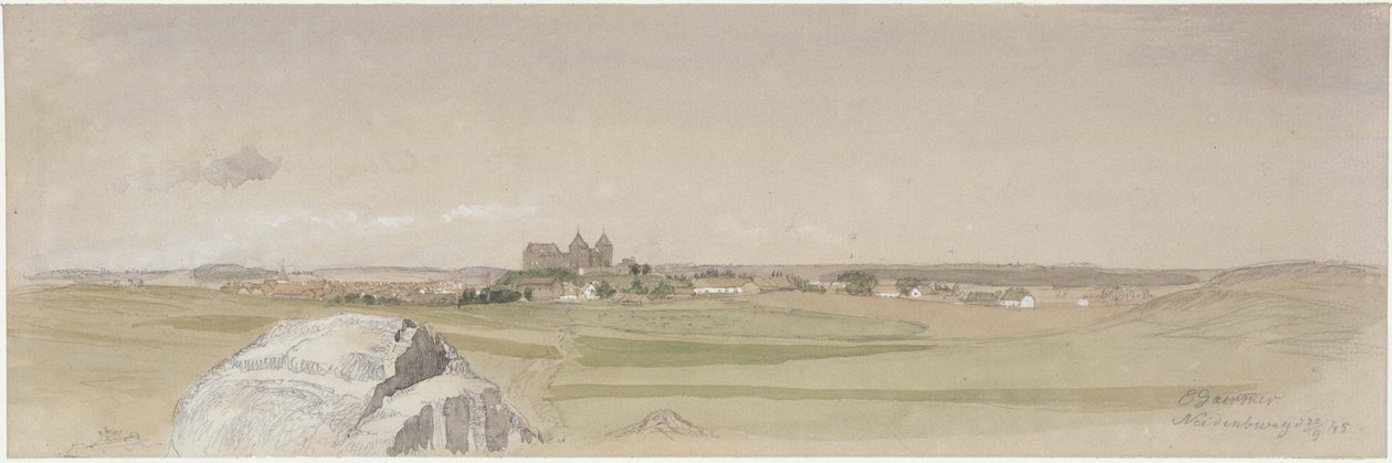 Vista de Neidenburg e dos seus arredores de Eduard Gaertner