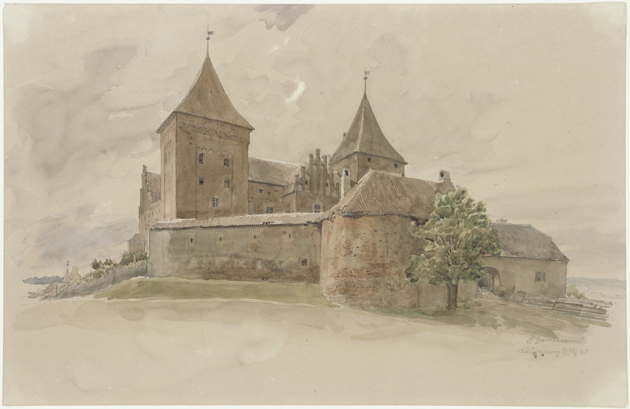 O Castelo de Neidenburg de Eduard Gaertner