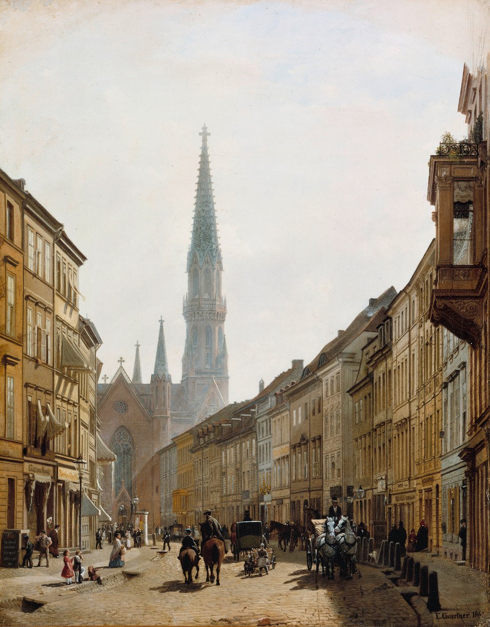 A Brüderstraße de Eduard Gaertner