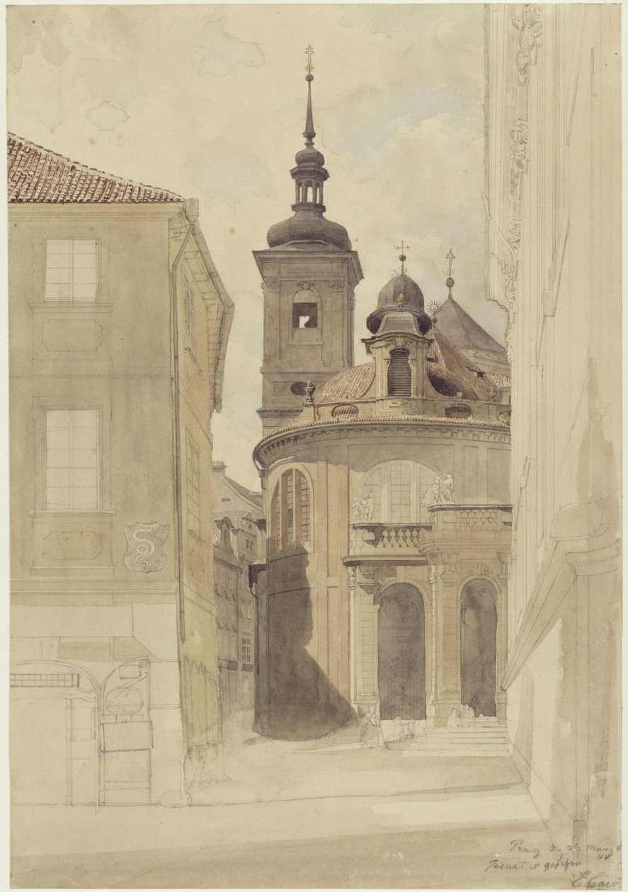 A Igreja dos Jesuítas em Praga de Eduard Gaertner