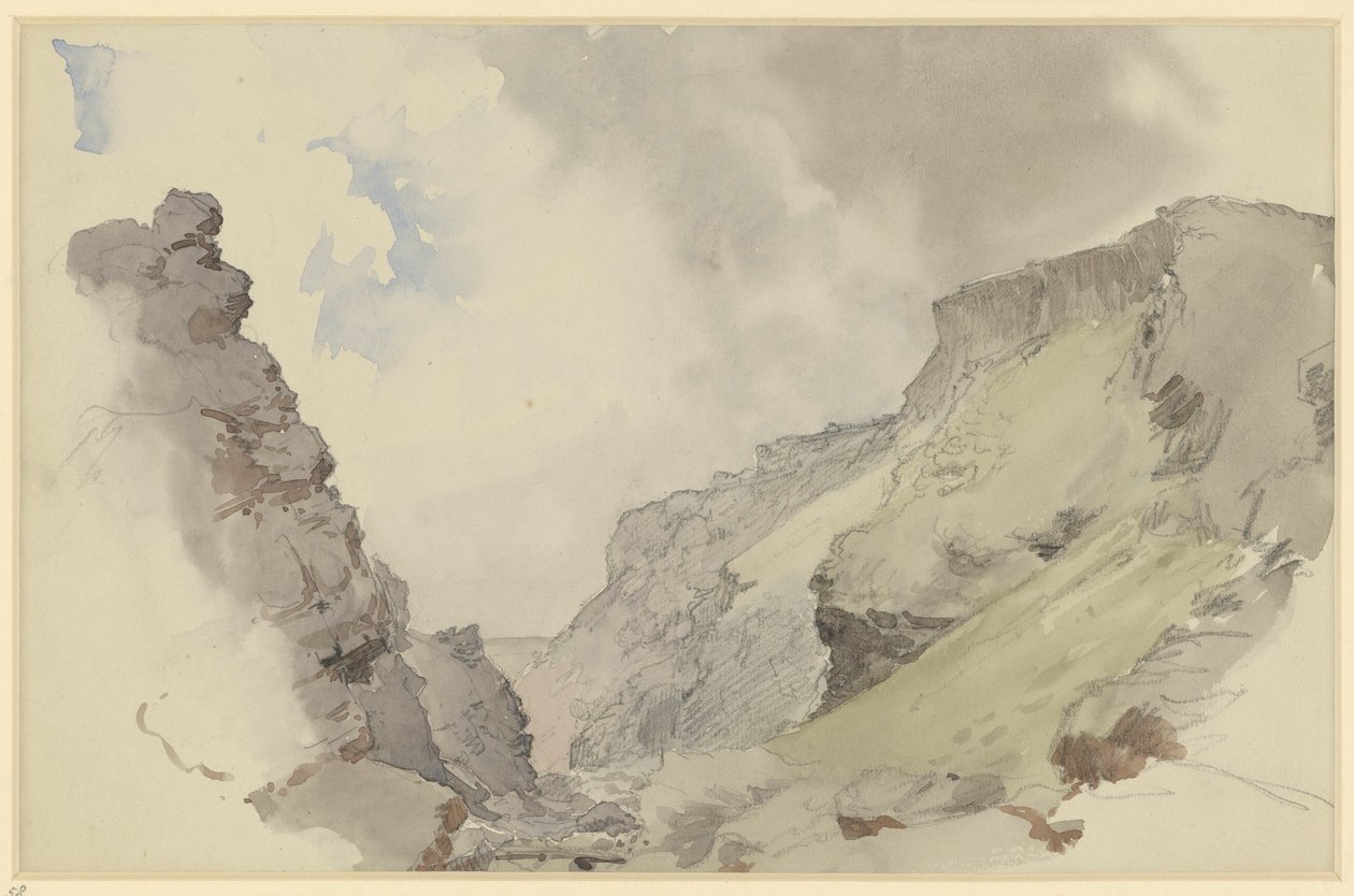Corte numa crista montanhosa de Eduard Gaertner