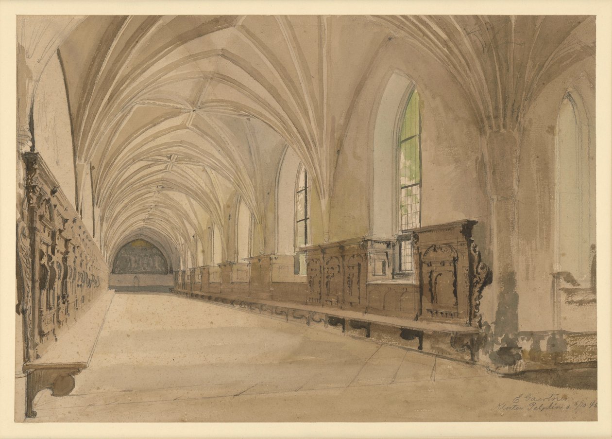 Salão do mosteiro de Pelplin de Eduard Gaertner
