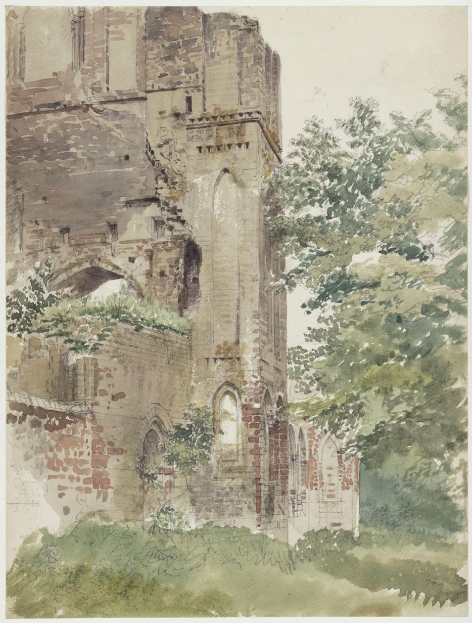 Mosteiro de Lehnin com um portal de Eduard Gaertner