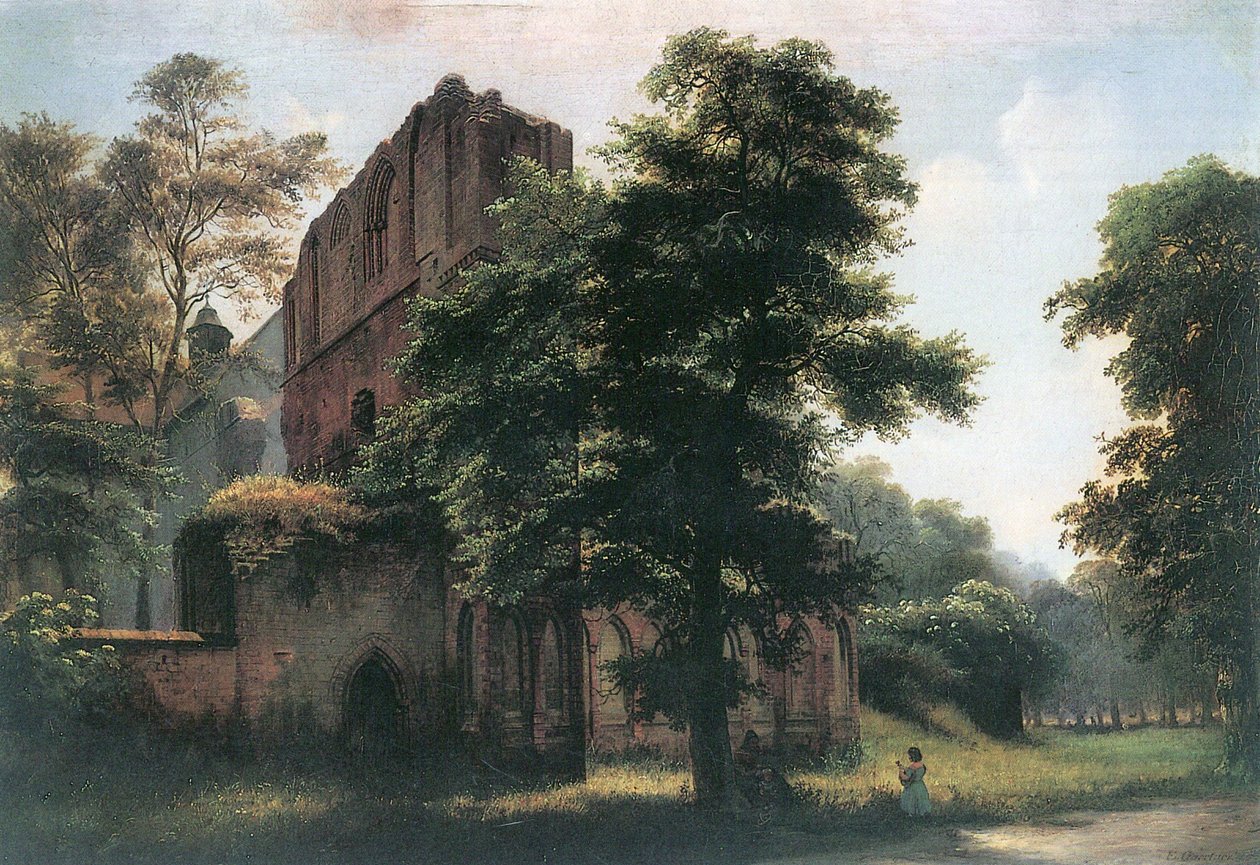 Ruínas do mosteiro de Lehnin de Eduard Gaertner
