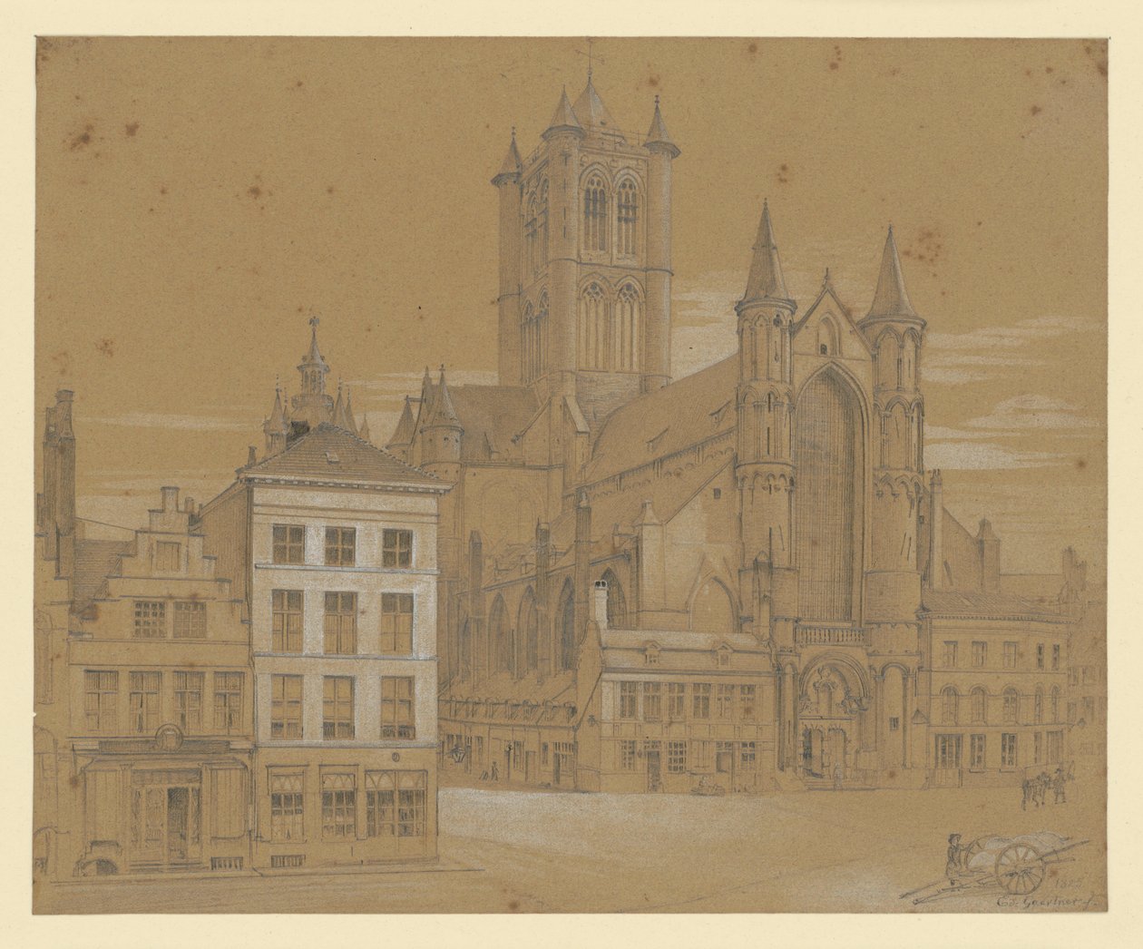 Igreja de São Nicolau em Gante de Eduard Gaertner