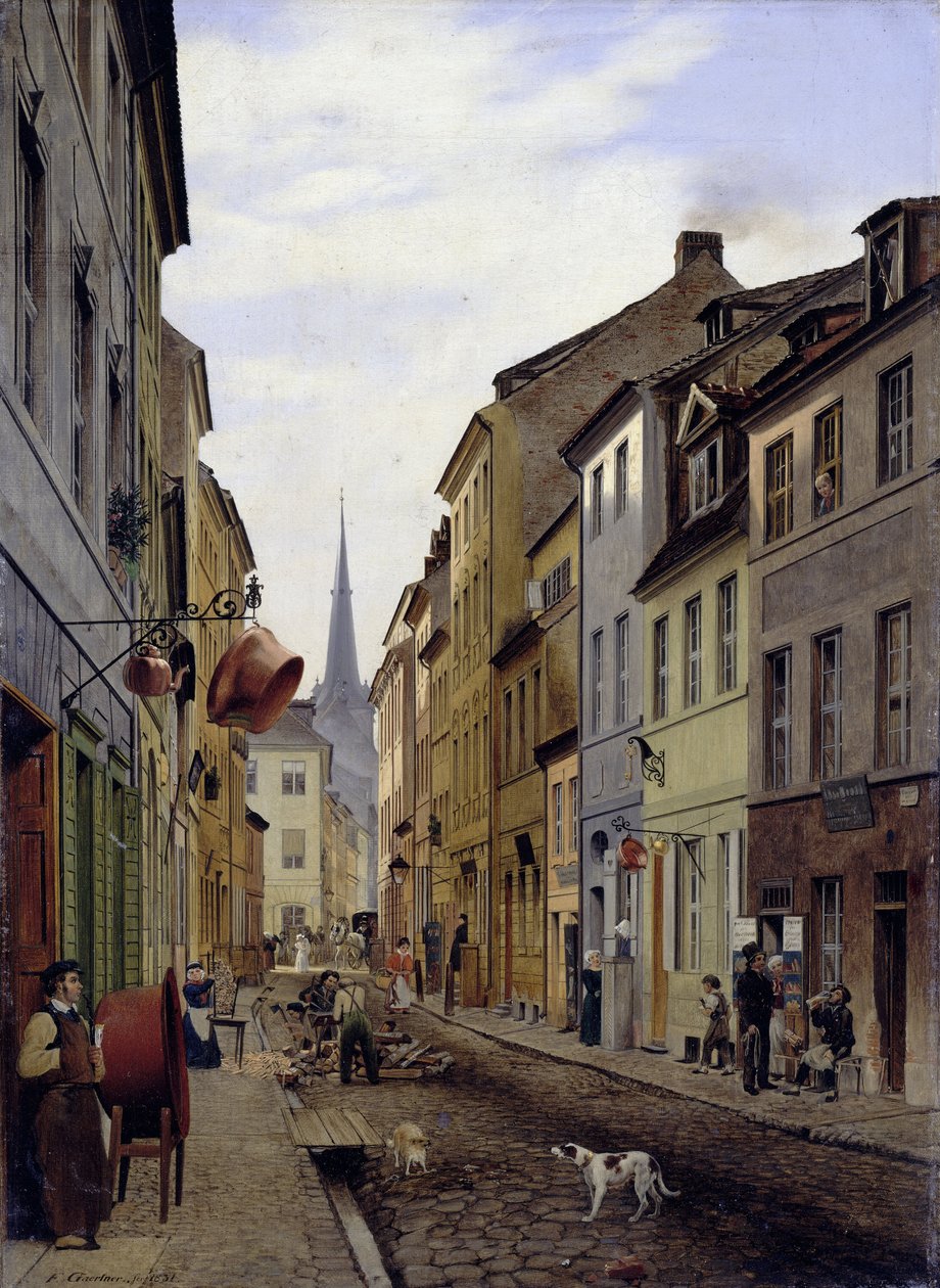 Rua Parochial em Berlim de Eduard Gaertner