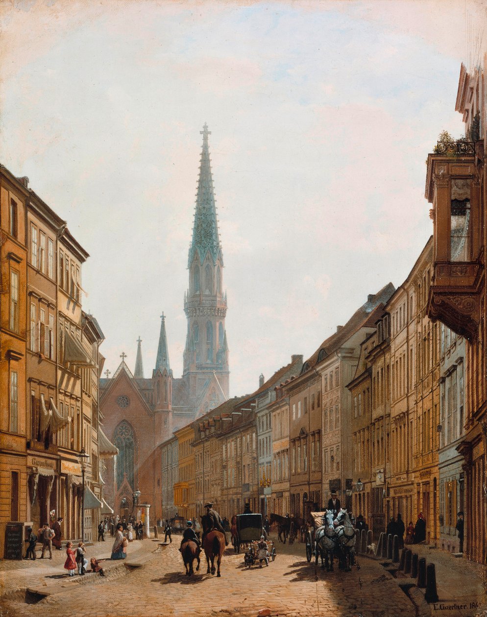A Brüderstraße de Eduard Gaertner