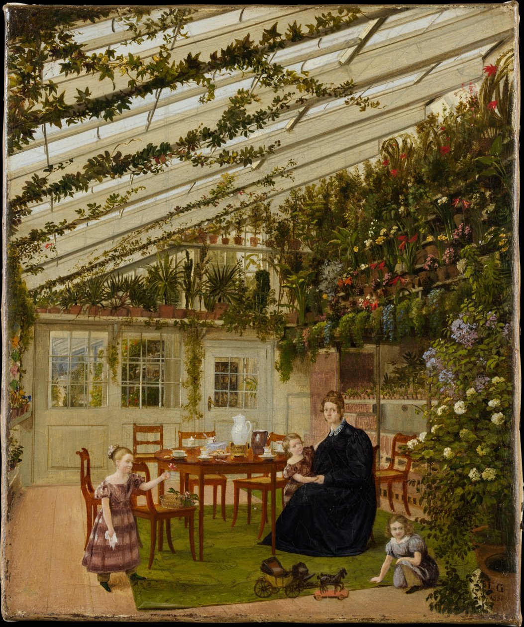 A família do Sr. Westphal no jardim de Inverno de Eduard Gaertner