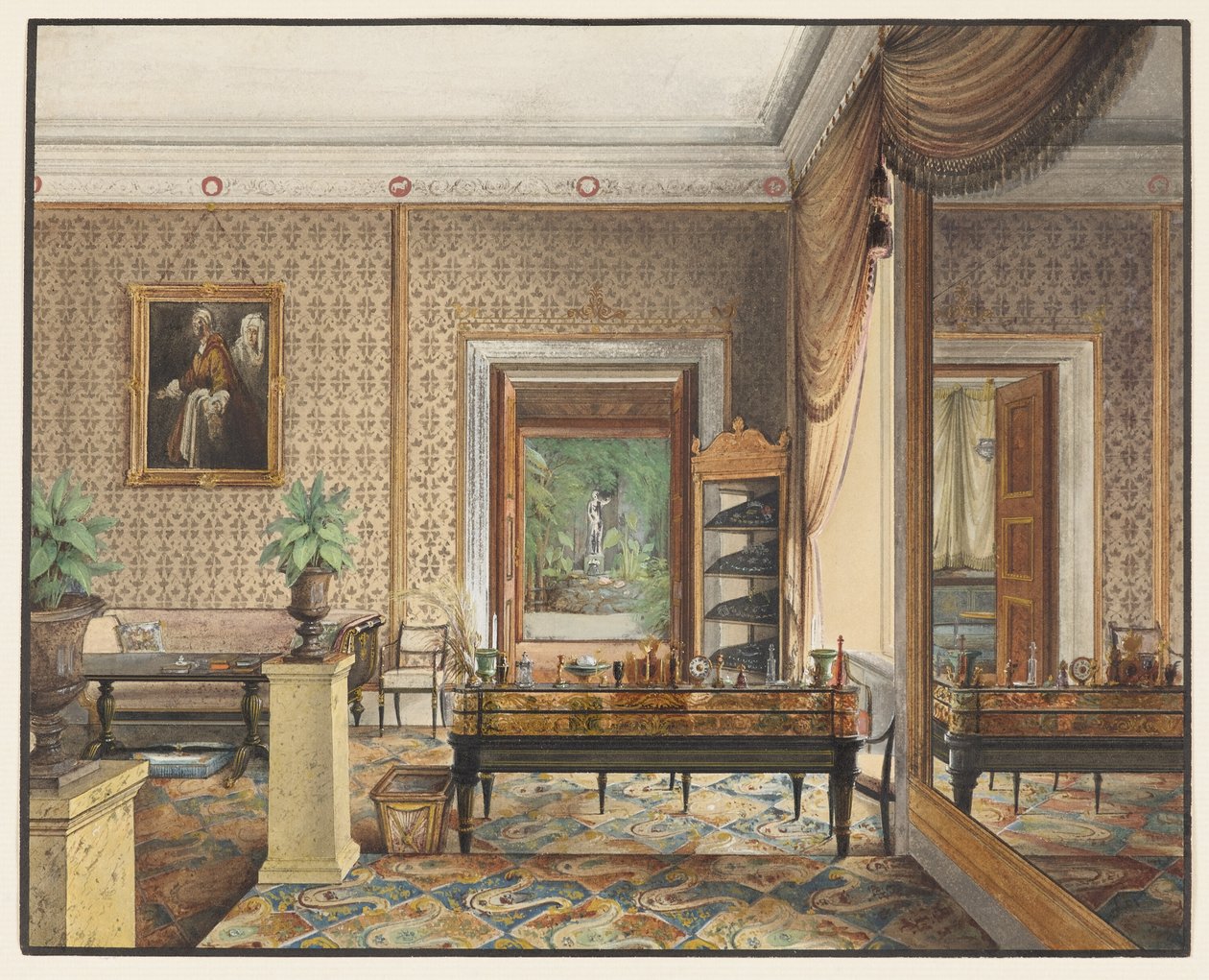 O gabinete de trabalho do príncipe Carlos da Prússia de Eduard Gaertner