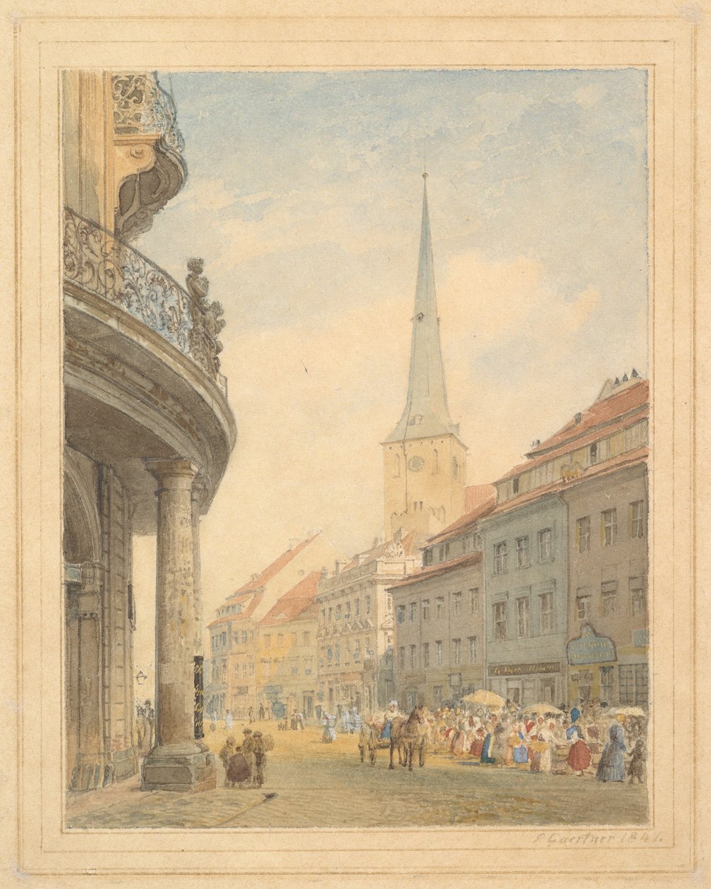 Vista de Berlim com o Palácio Ephraim à esquerda de Eduard Gaertner