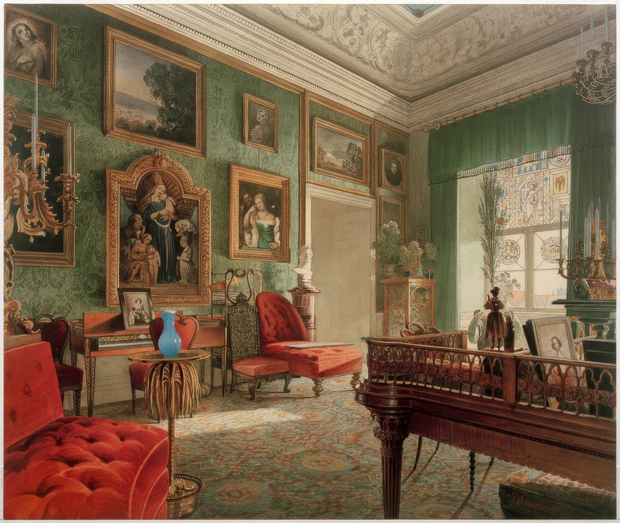 Sala verde no Palácio de Berlim de Johann Philipp Eduard Gartner