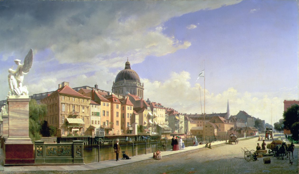 Schlossfreiheit da Schlossbruecke, Berlim de Eduard Gärtner
