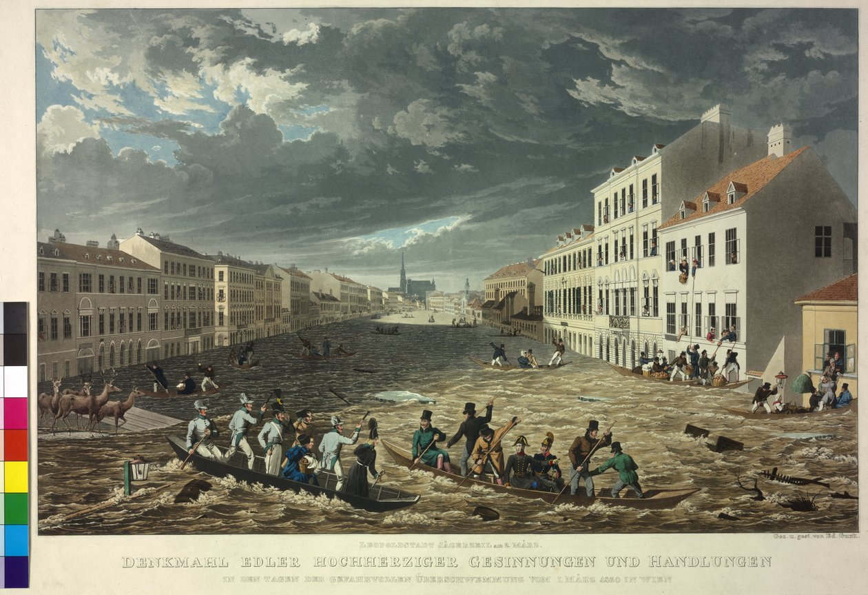 Inundação de 1830 em Viena de Eduard Gurk