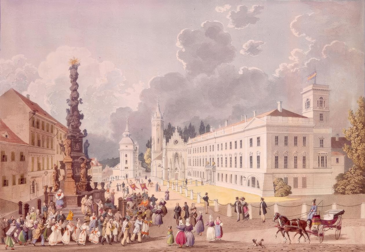 O Hochfürstl. Palais no lugar do castelo de Eduard Gurk